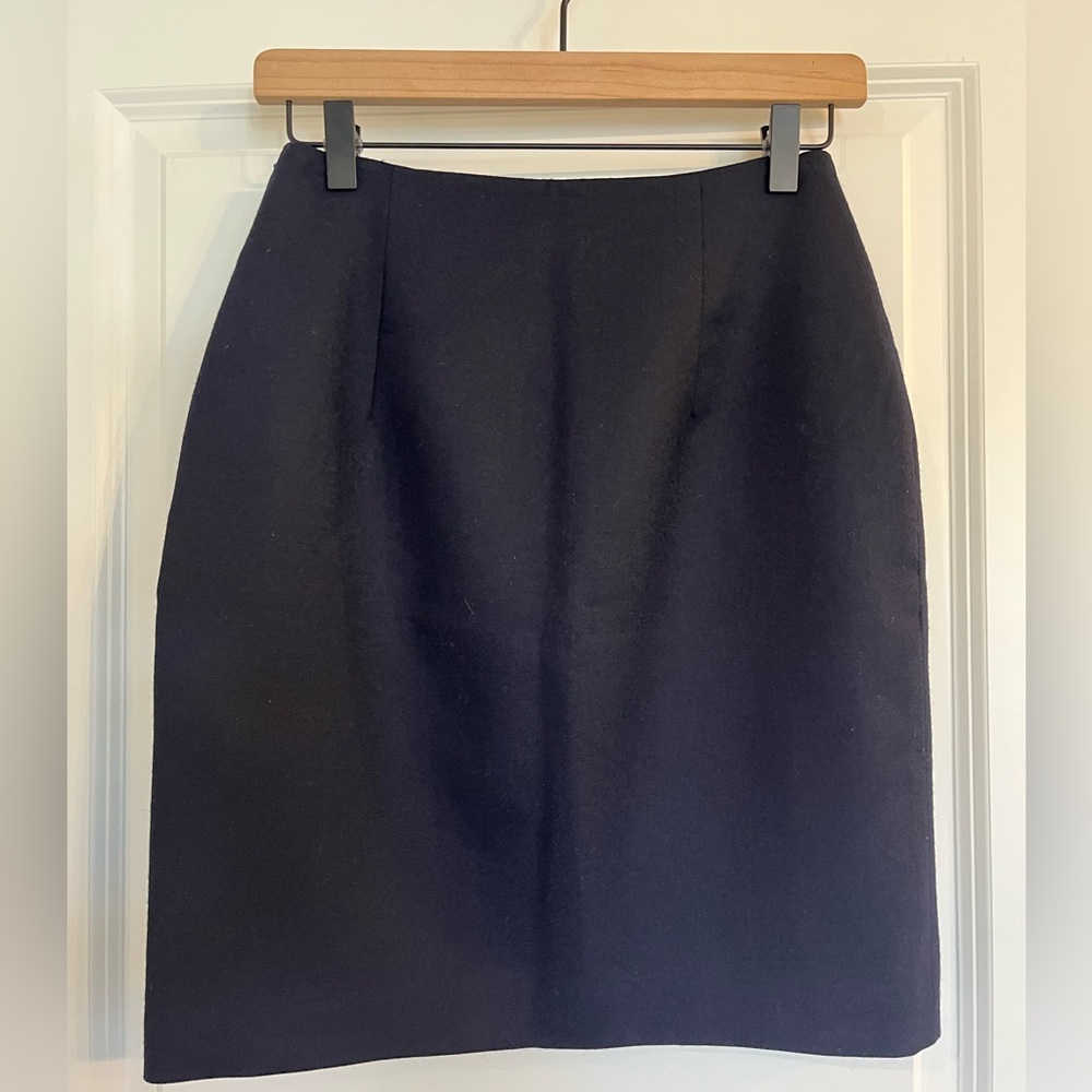 Abercrombie & Fitch Navy Wool Pencil Skirt
